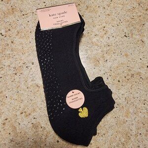 Kate Spade NY Gripper Ankle Socks, Black OS